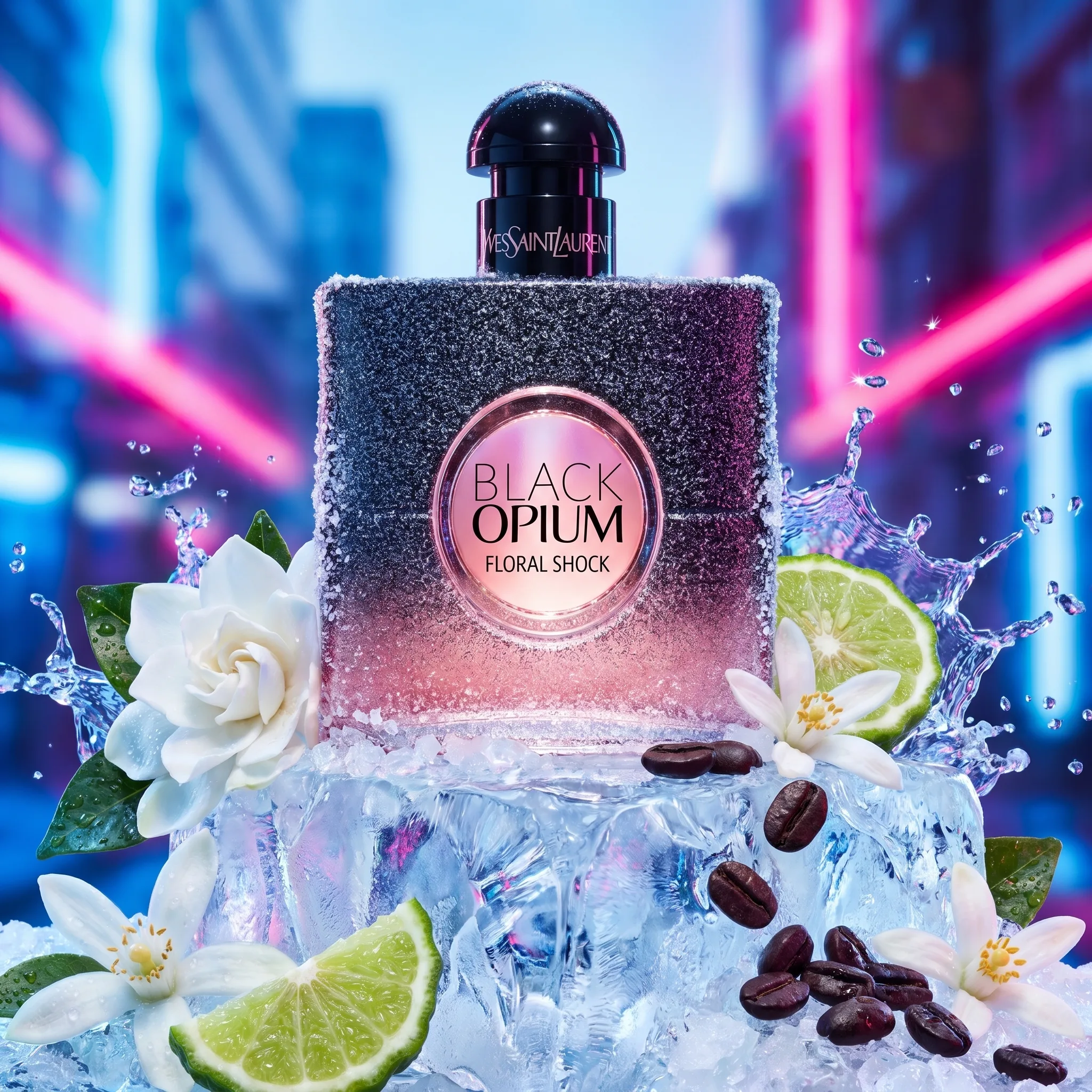 عطر ادکلن ایو سن لورن بلک اپیوم فلورال شاک  |  Yves Saint Laurent Black Opium Floral Shock